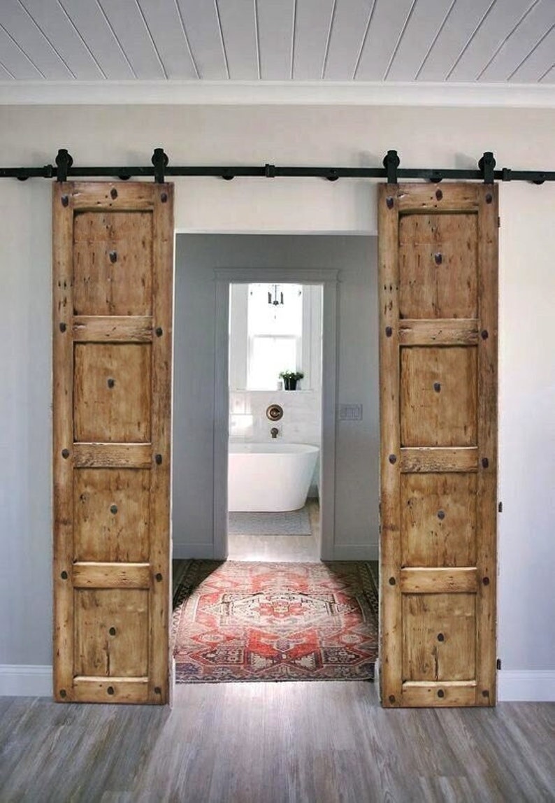 Custom Rustic Barn Door: Solid Wood Farmhouse Interior Door - Etsy