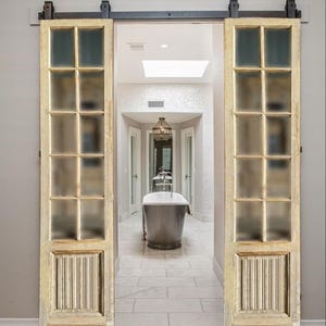 Handcrafted Antique French Glass Doors, Custom Size Wood Doors, Vintage Entrance Front Doors, Antique Barn Doors, Door for Every Area, Panel