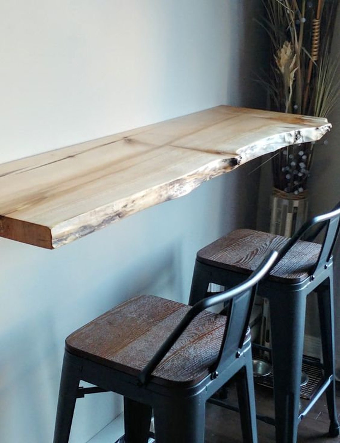 Floating Bar Table Wall Hanging Table Industrıal Style Etsy