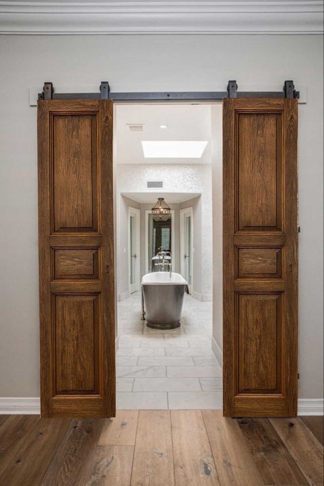 Custom Rustic Barn Door: Farmhouse Style, Interior French Door - Etsy