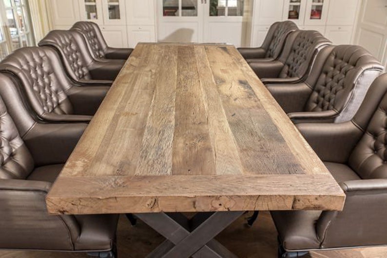 Handmade Rustic Solid Wood Dining Table: Farmhouse Style - Etsy