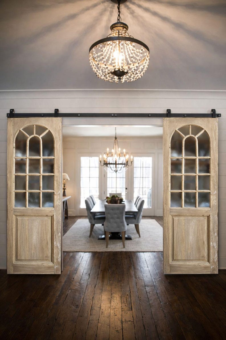 Arched French Door: Custom Vintage Glass Interior/exterior Door - Etsy