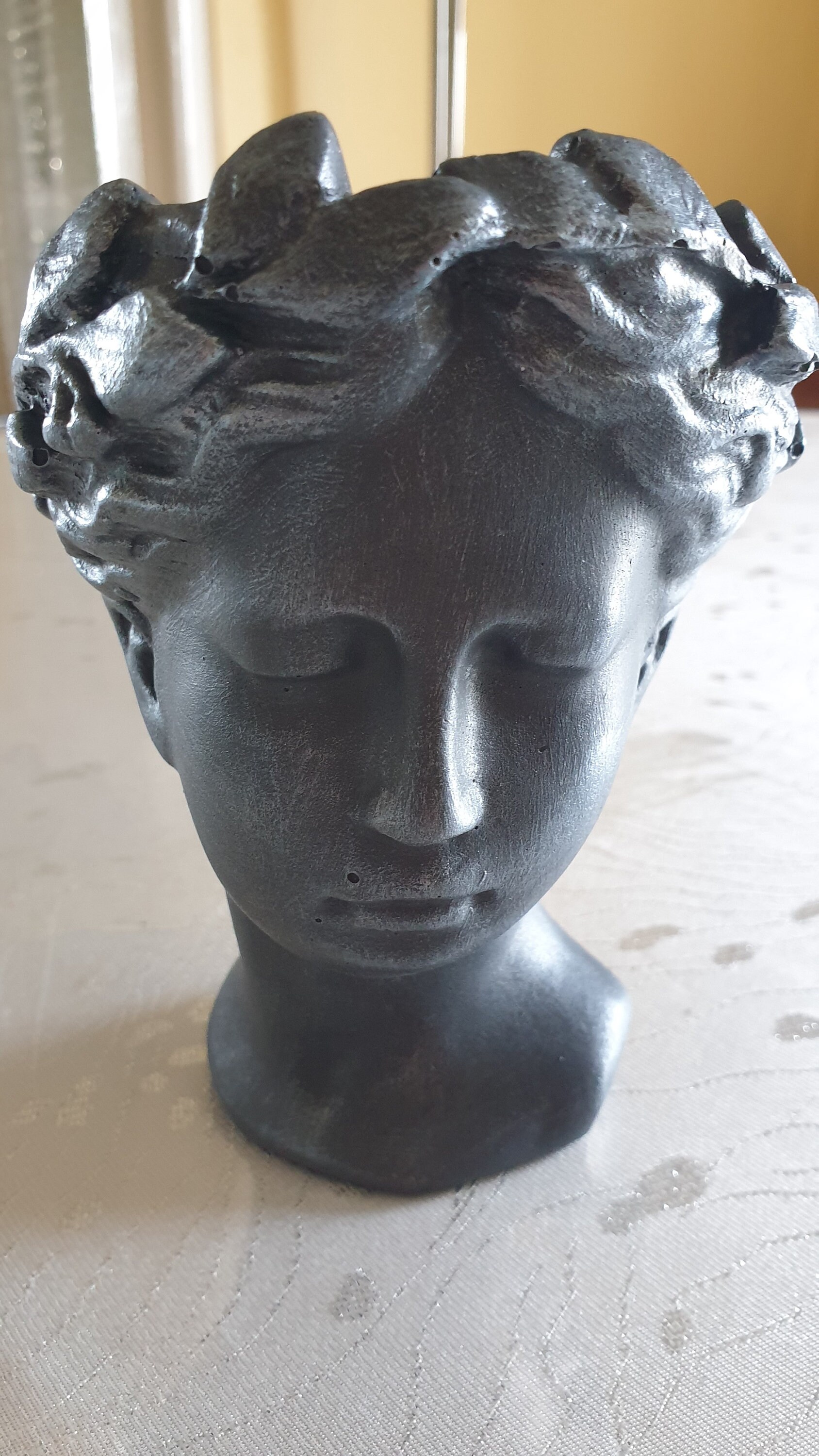 Greek Goddess Female Statue Head Concrete Flower Planter For Etsy
