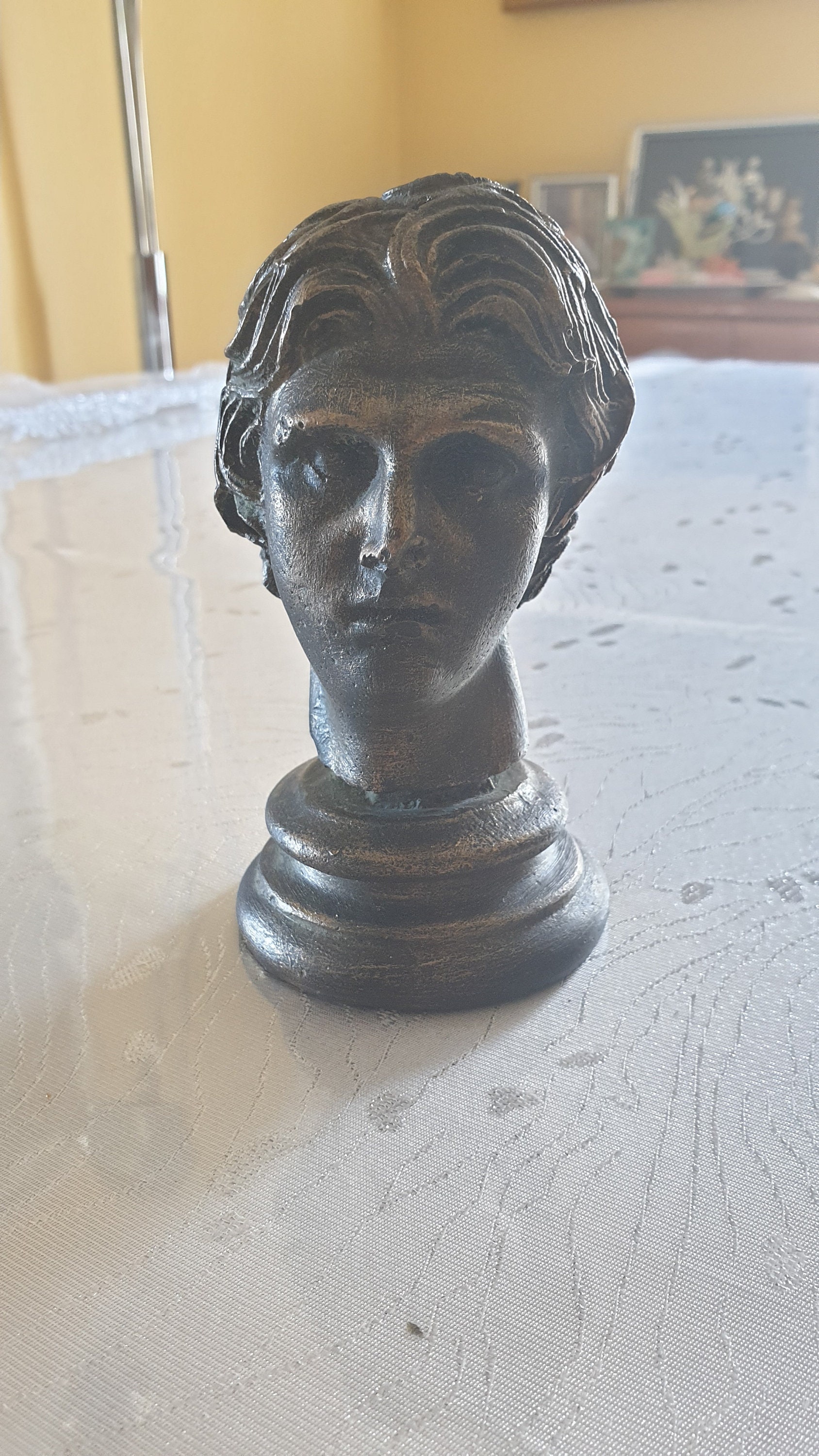 Buste Grec en Bêton Statue d'alexandre Le Grand