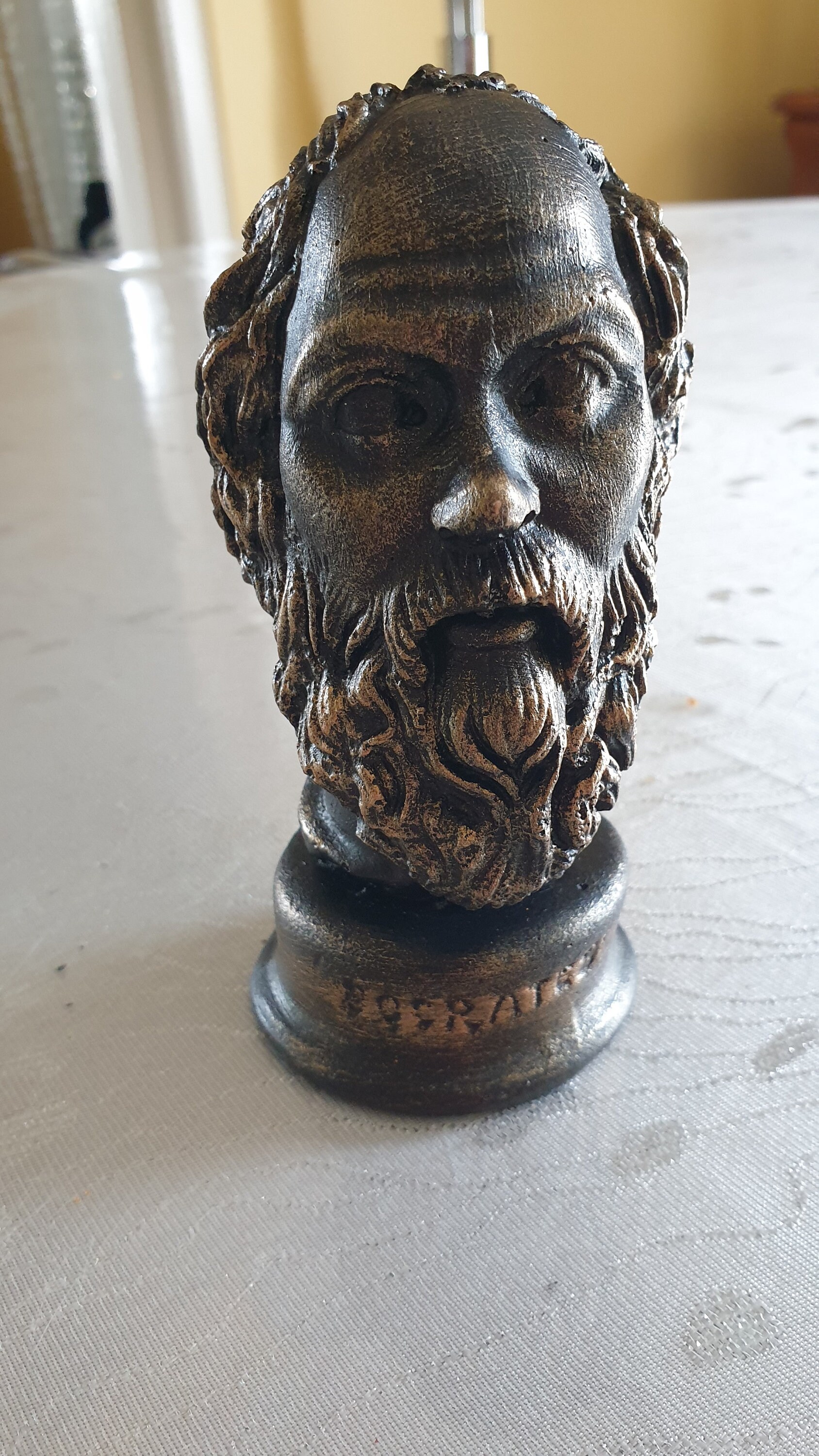 Buste Grec en Bêton Du Philosophe Socrate Statue