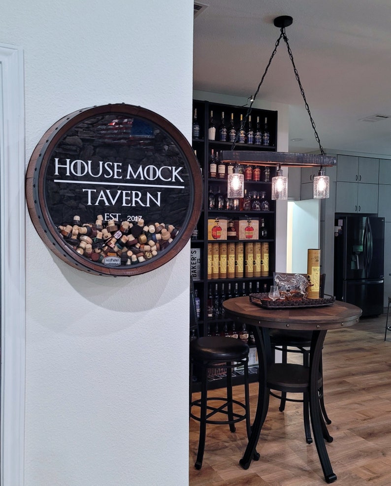 Wine Barrel Cork Holder Wall Mounted Etsy