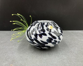 Hand Blown Blue Tortise Vase (10.5”x 6.5”) - Etsy 日本
