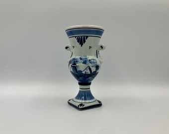 Piccolo vaso ad anfora blu Delft