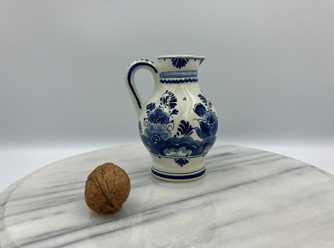 Small Delft Blue Pitcher Vase WITH FLAWS Etsy