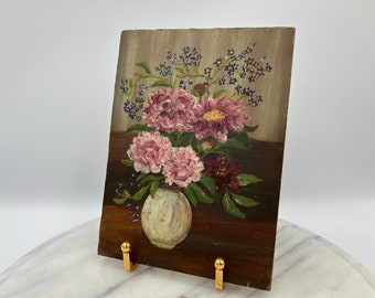 Peinture de fleurs vintage faite à la main