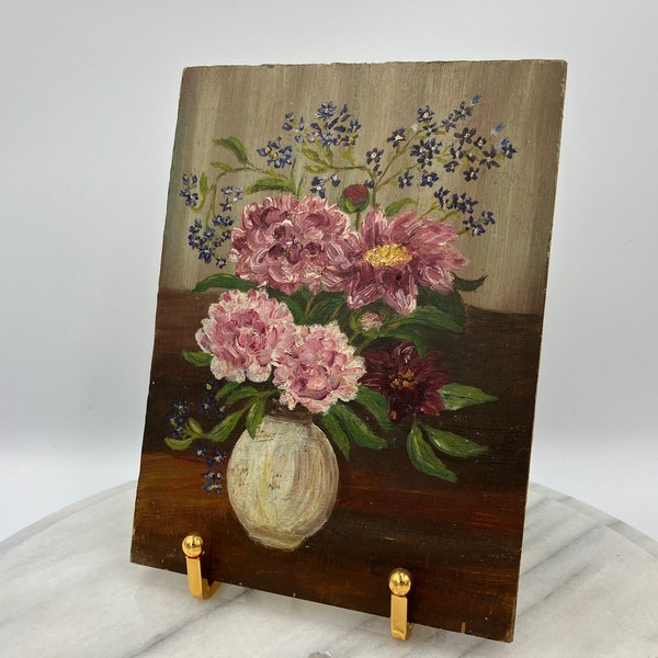 Peinture de fleurs vintage faite à la main