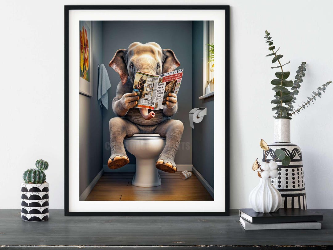 funny-elephant-art-print-elephant-reading-newspaper-on-toilet