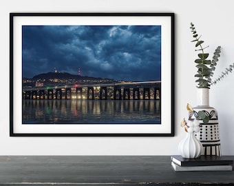 Dundee Law Cityscape, Tay Bridge Scotland Wall Art