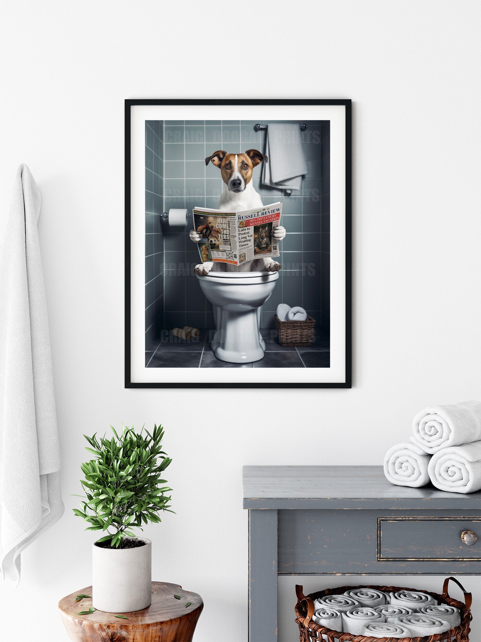 Decorazione Casa Tema Animale Stampa D Arte Wee Blue Coo Jack Russell decorazione-casa-tema-animale-stampa-d-arte-wee-blue-coo-jack-russell