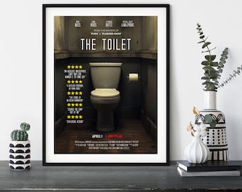 Toilet Movie Poster: Bathroom Comedy Art Print
