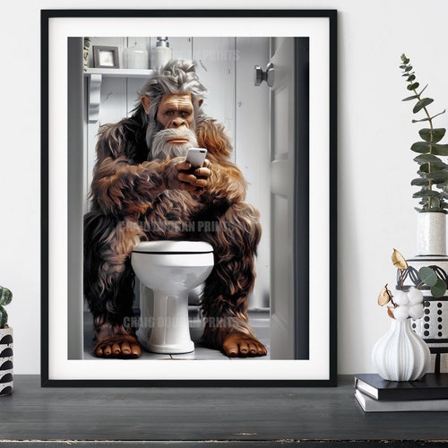 Bigfoot Funny Wall Art Gift