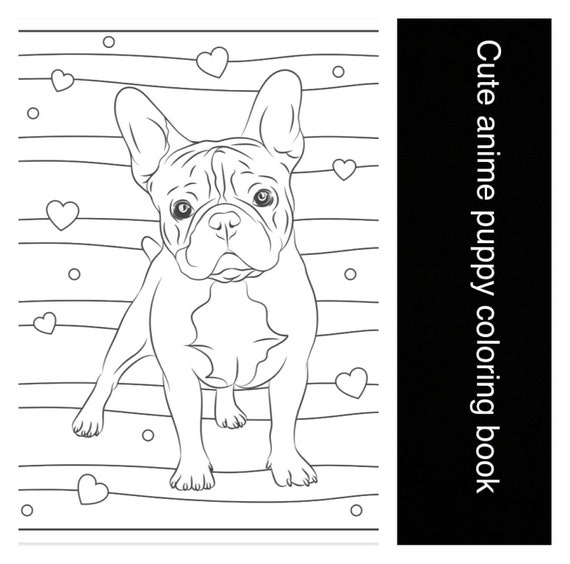 Anime dog coloring book | Etsy