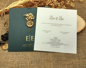 Blue invitation for Wedding, invitation card for Wedding colorful invitation, Custom Invitation Card for Wedding, Custom Invitation