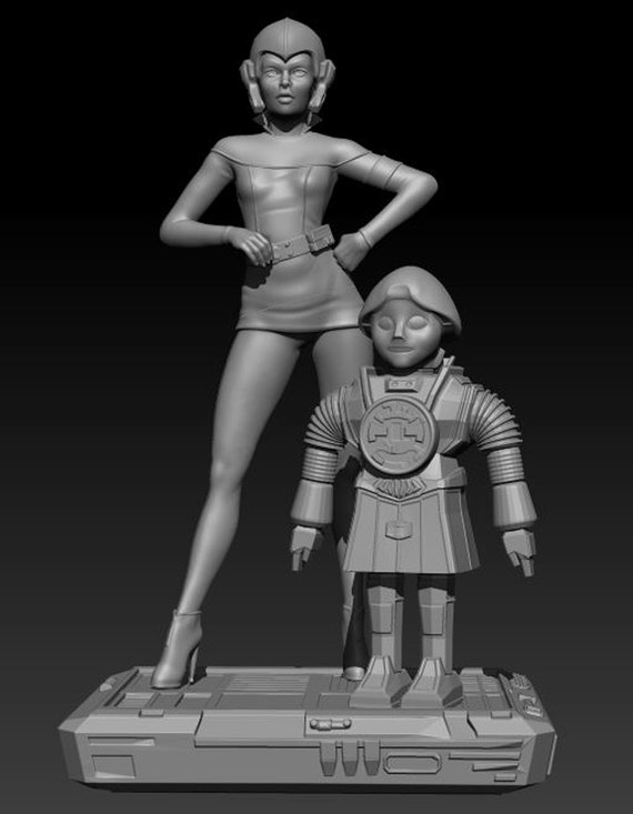 Wilma and Twiki From Buck Rogers in the 25th Century 3D