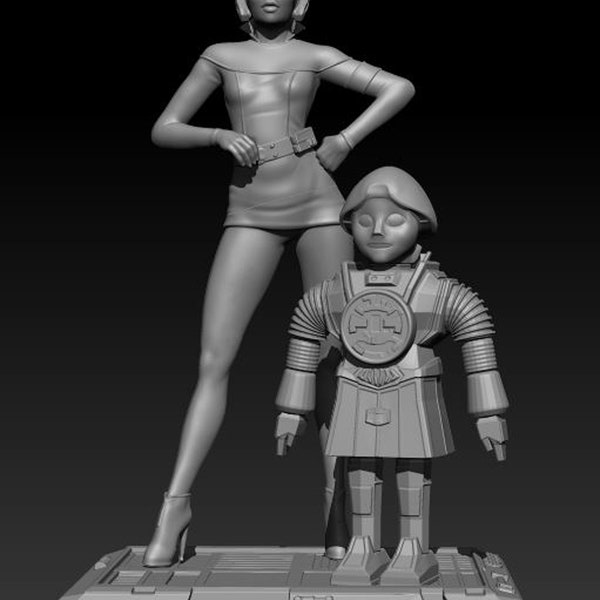 Wilma and Twiki from Buck Rogers in the 25th Century 3D print model