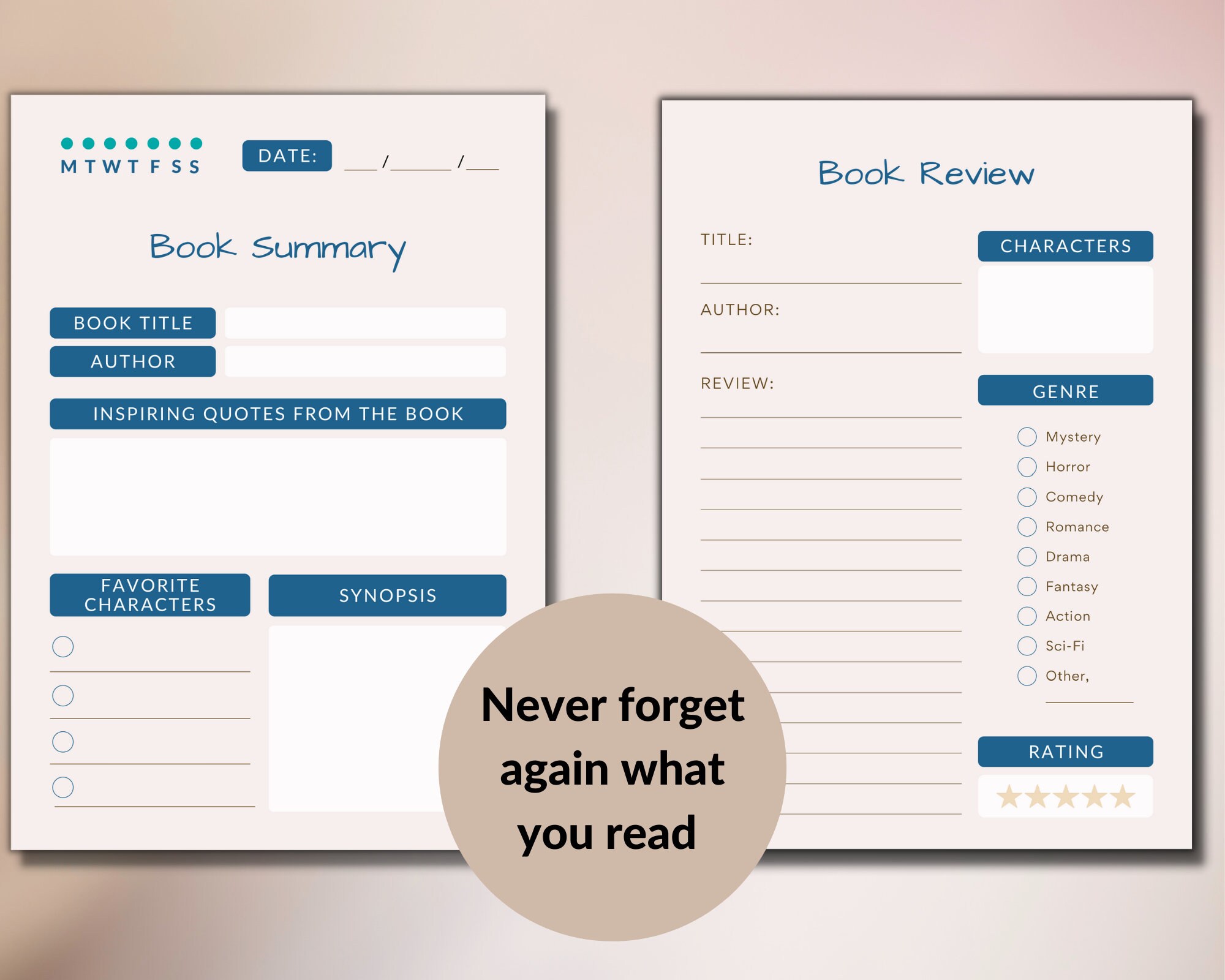 Reading Planner Printable, Reading Log, Reading Tracker, Reading ...