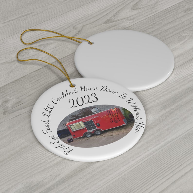 Personalized Business Christmas Ornament for Employees. Celebrating