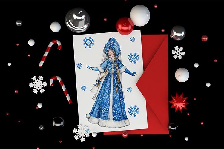 CHRISTMAS PNG , Russian Santa Png, Digital Snow Maiden Clipart ...
