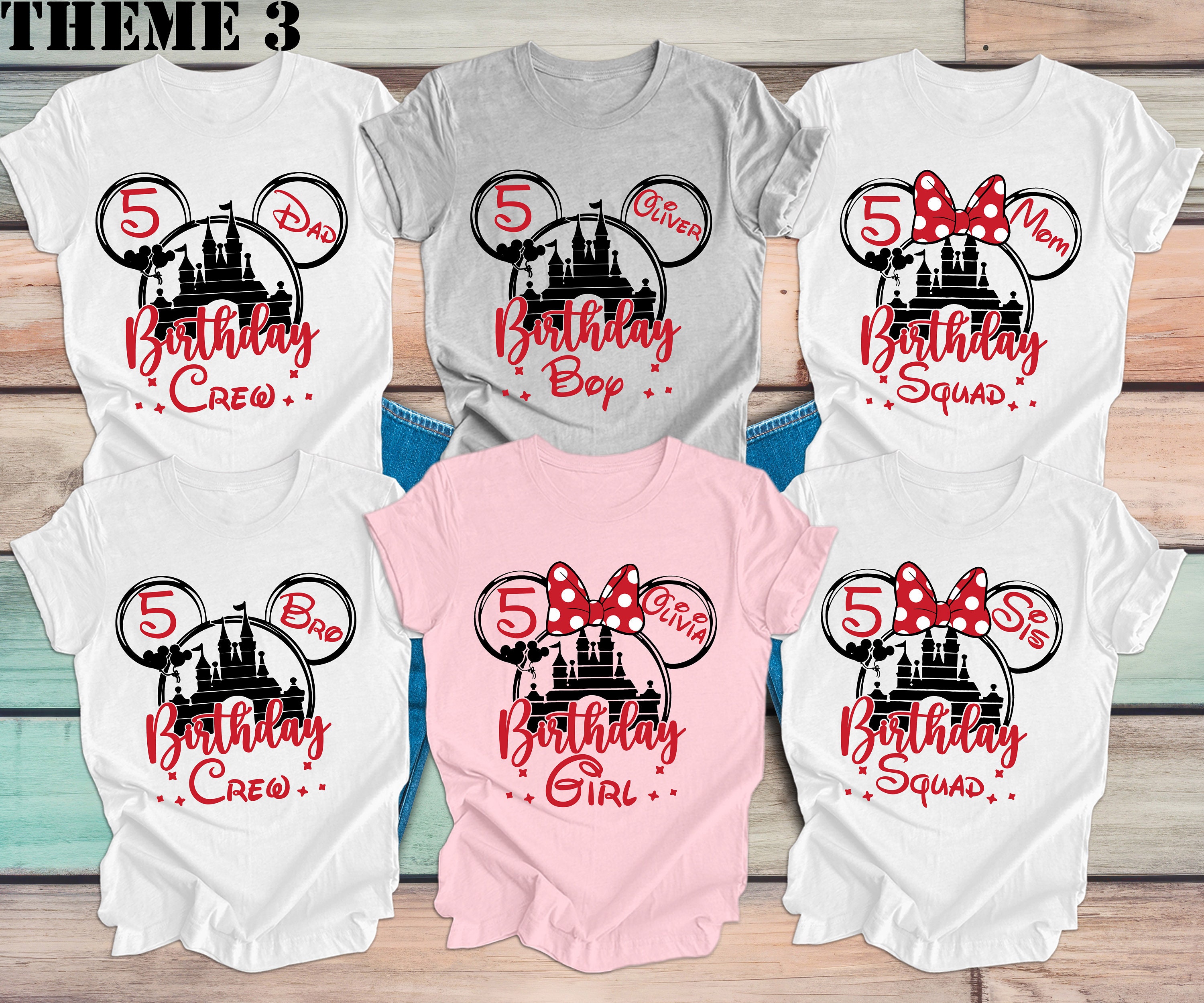 Disney Family Birthday Shirt, Custom Birthday Squad Shirt, Disney ...