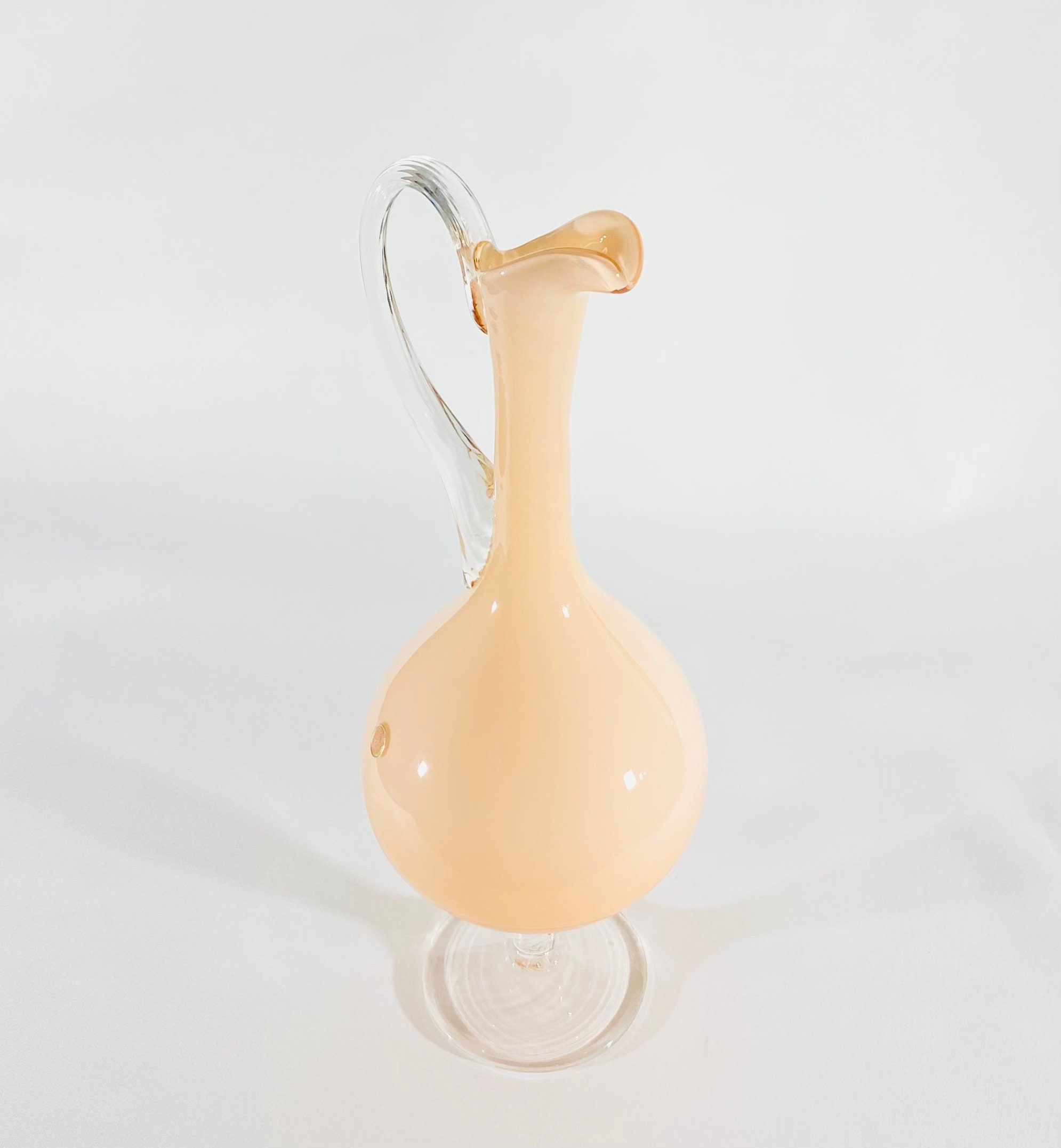 Midcentury Empoli Pink / Blush Cased Glass Vase Etsy UK