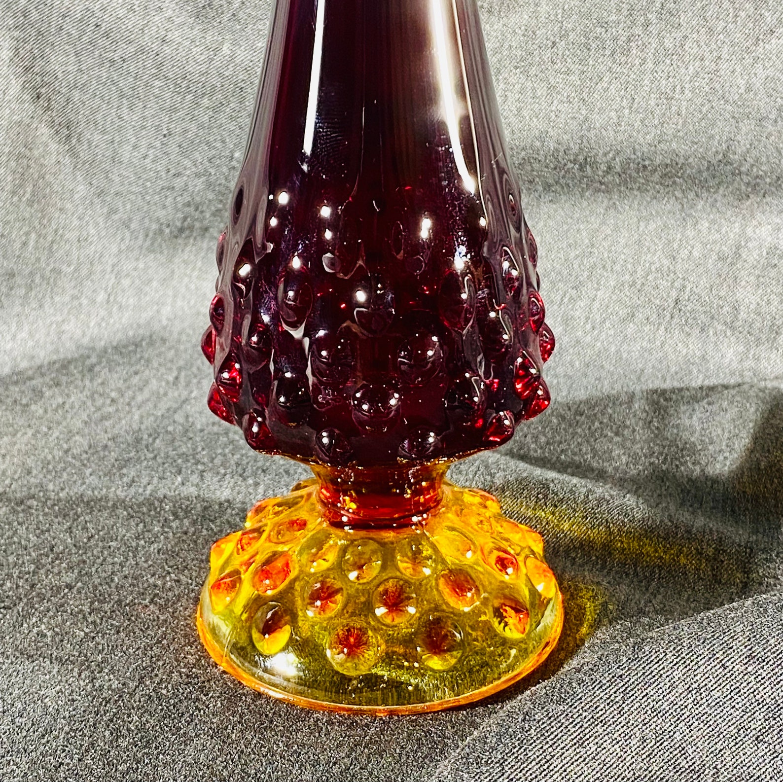 Fenton Hobnail Swung Glass Vases Etsy