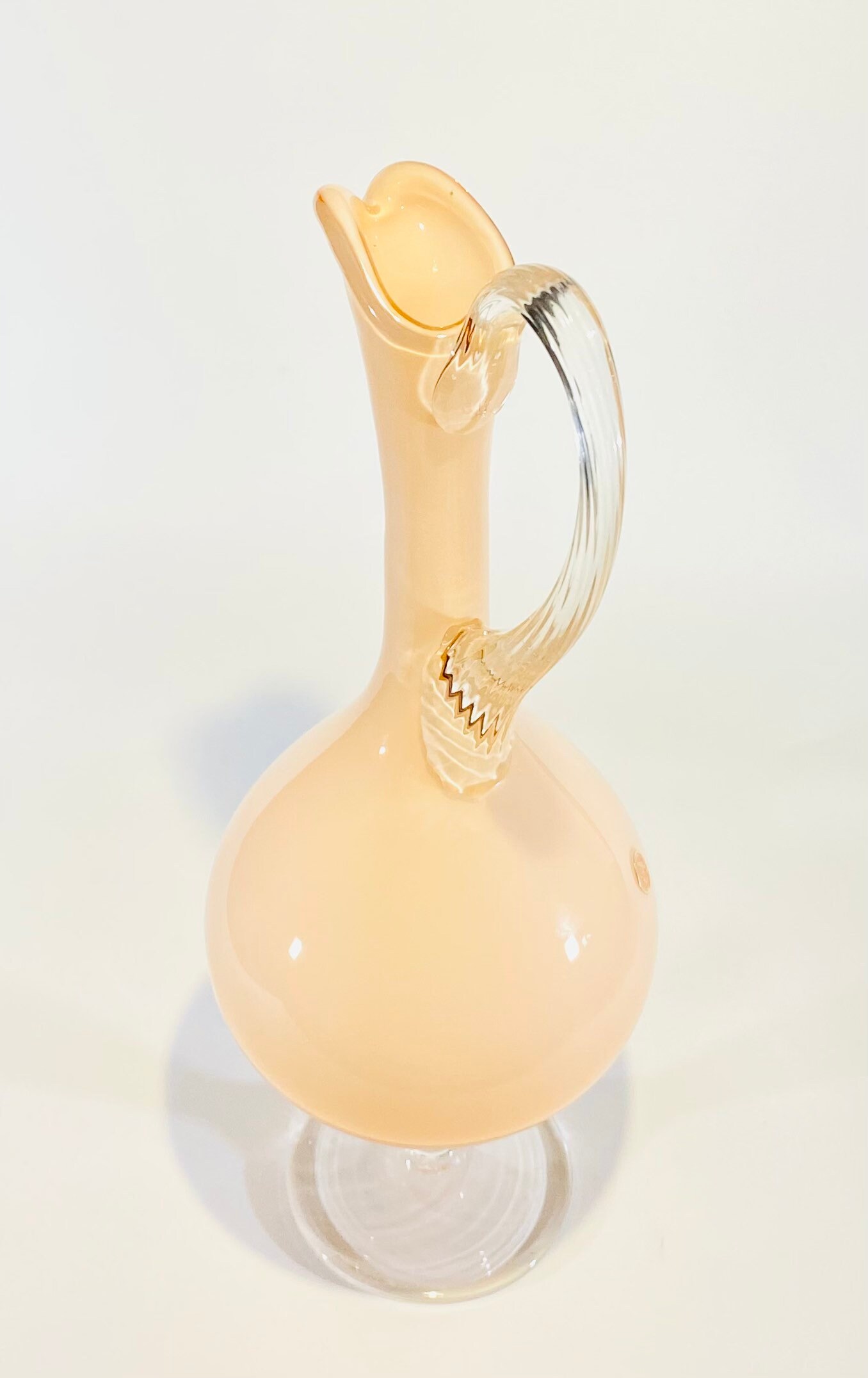 Midcentury Empoli Pink / Blush Cased Glass Vase Etsy UK