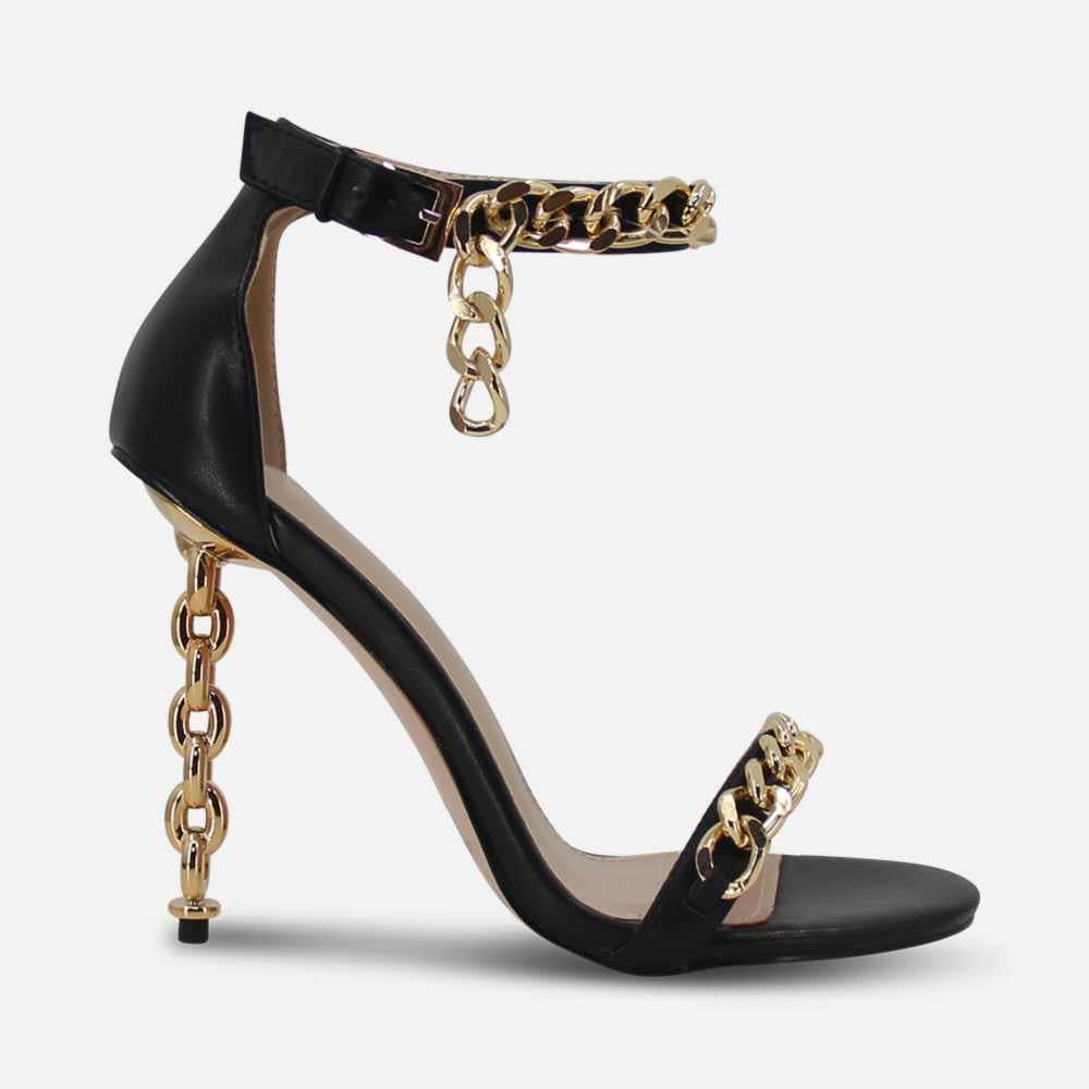 Alto High Heel - Black/Gold – Andrew Ma Footwear