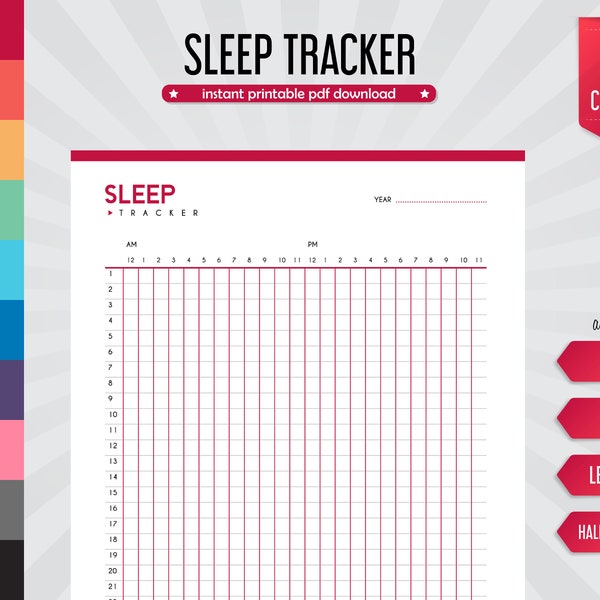 Sleep Log, Tracker Journal, Sleep Diary, Sleep Planner, Sleep Monitor, Sleep Record, Sleep Chart, Tracker Organizer, Sleep Journal