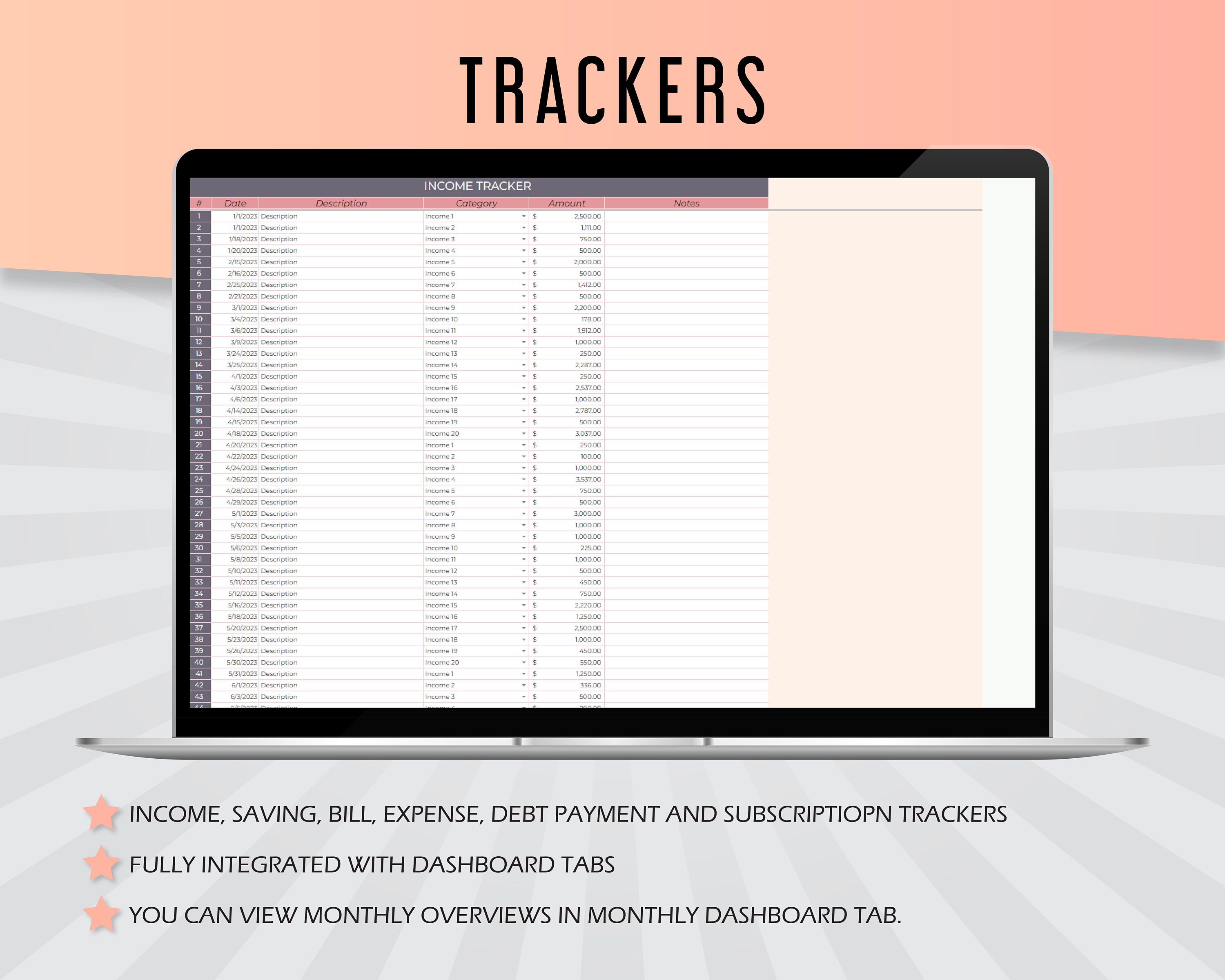 Bookkeeping Template, Bookkeeping Sheet, Small Business, Google Sheets ...