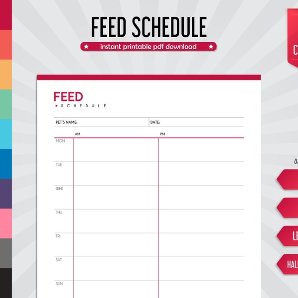 Feed Schedule, Mealtime Planner, Feeding Routine, Feed Organizer, Schedule Tracking, Meal Planner, Feeding Schedule, Feed Time Meal Planning