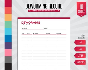 Horse Healthcare Tracker Printable Bundle Equine Health Log - Etsy