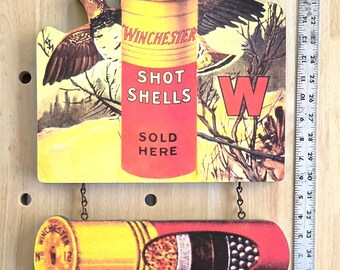 Winchester 1918 Leader Shell / Flying Grouse Die-Cut Sign
