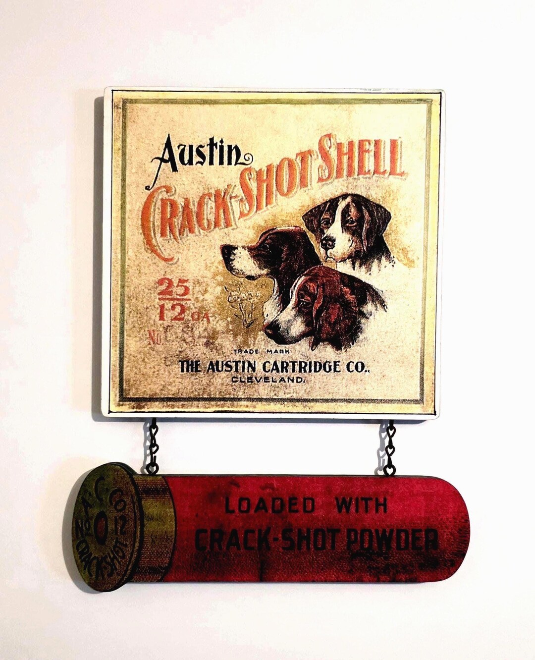 1895-1907 Austin Crack-shot Shells Box Sign ~ Reproduction - Etsy