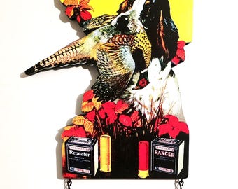 Winchester 1930 Dog with Pheasant in mouth Die-Cut Sign