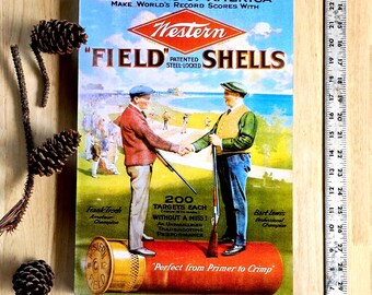 1922 Western Trap Shooting Champions Sign with "Field" Shell