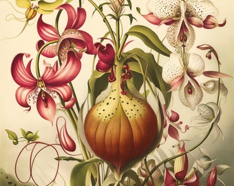 Ethereal Eden: Orchid #2 Botanical Art Print, Museum Quality, Floral