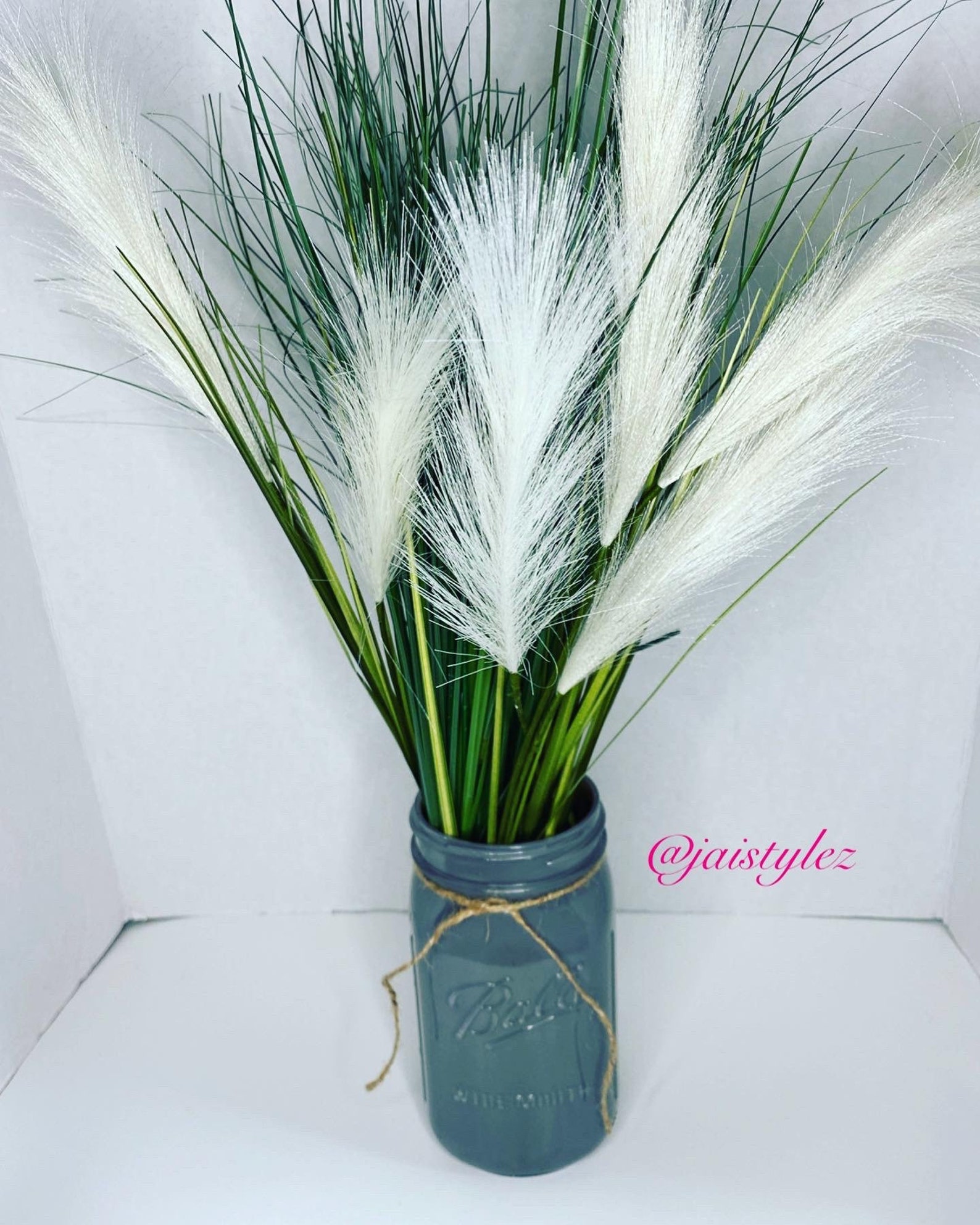 3 piece Pampas grass centerpiece table farmhouse style decor Etsy