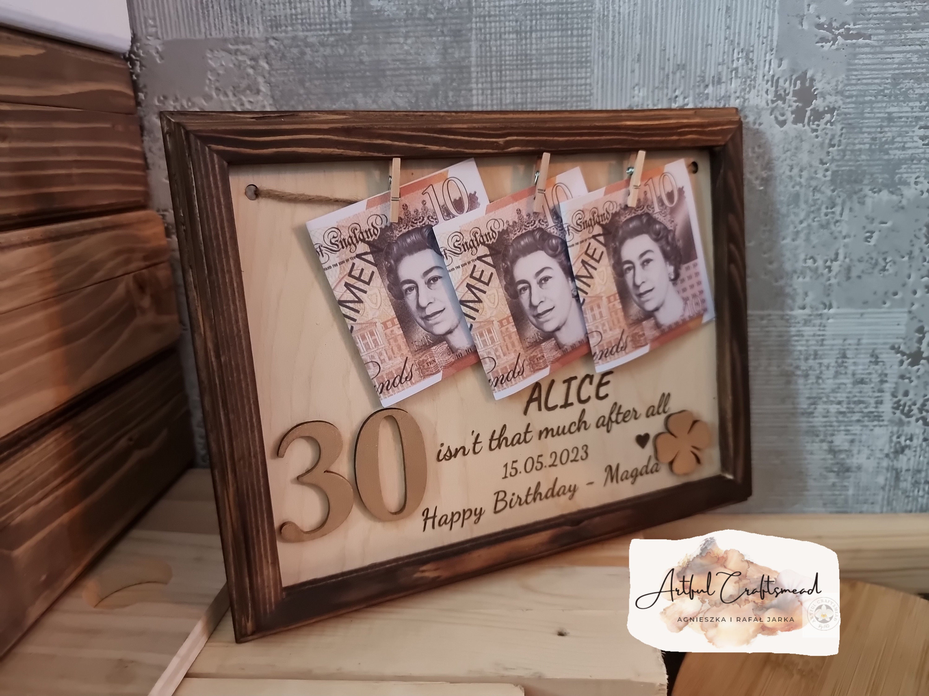 Personalised 60th Money Holder-birthday Money Holder Personalized