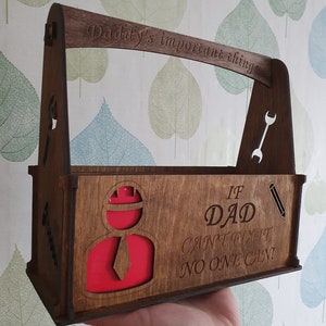 Dad&#39;s Tool Box - Can be personalised - Dad&#39;s Storage Box - Dad&#39;s Tool Crate - DIY Dad Gift | Personalised Tool Box| Father&#39;s Day Tool Box