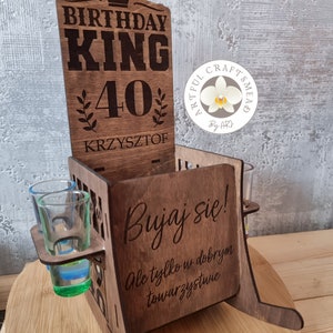 Personalized Engraved Rocking Chair, Rack Holder for Alcohol and ...