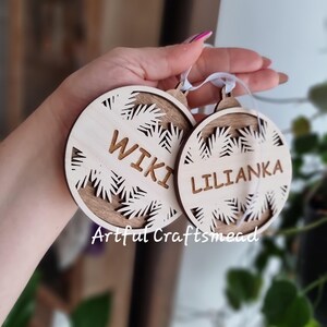 Personalized Custom Touch to Your Christmas with Our Custom Two-Layer Bauble, Christmas Tree Decor With Name And Message