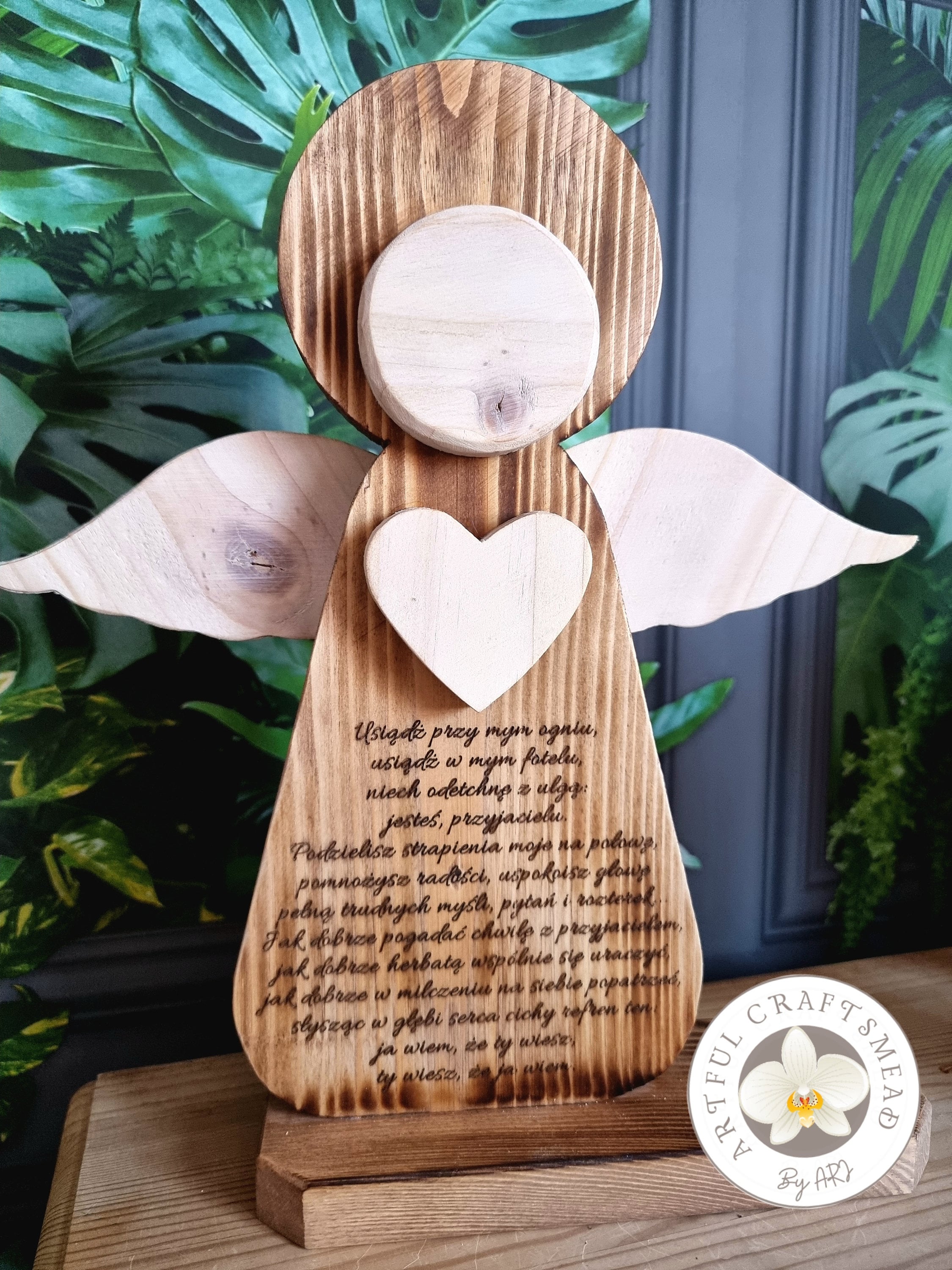 Wooden Angel Figurine Rustic Angel Statue Remembrance Gift - Etsy