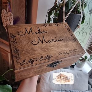 Personalised Large Wooden Box, Box For Keepsake, Gift Box, Memory Boxes, Storage Box, Personal Gift,