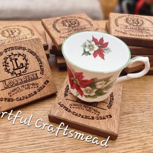 Personalised Stunning Wooden Coasters with Inspirational Engraving, With Name, Gift For All Occasion