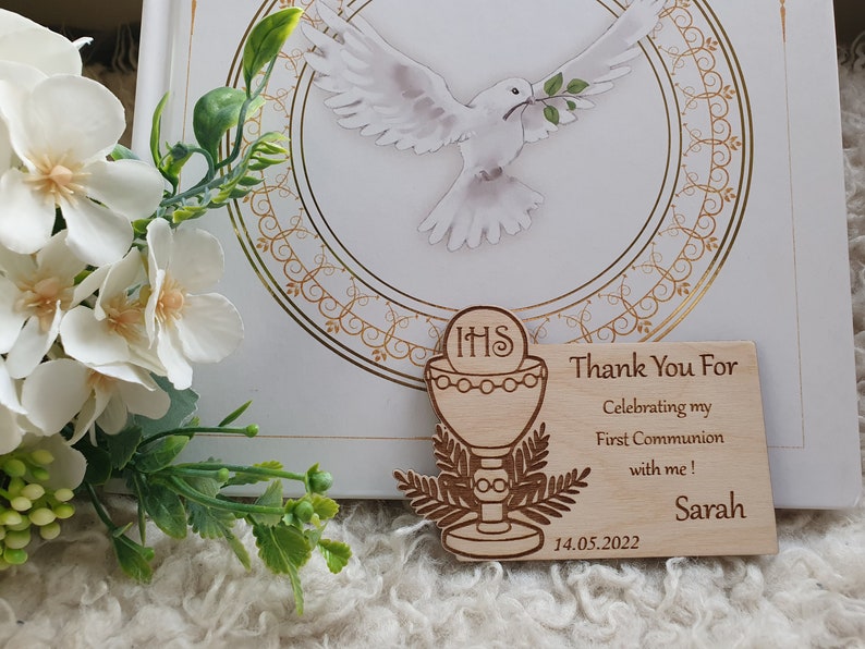 thumbnail image 2 of Personalised First Holy Communion Stickers - Thank You Sweet Cone Bag Party Decor 2 of 3